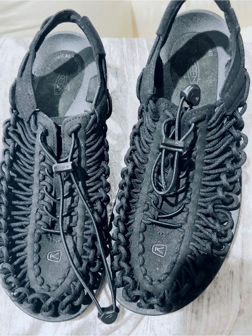KEEN Black Men’s Woven Cord Outdoor Sandals